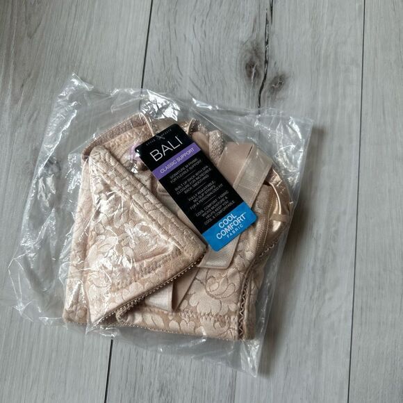 Bali Double Support Lace Wireless Bra Soft Taupe 36D‎ DF3372 NWT in packaging - Picture 5 of 6